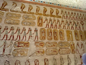 The hieroglyphics of Luxor