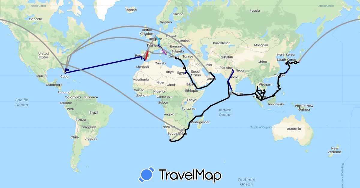 TravelMap itinerary